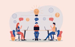 Team Brainstorming on Whiteboard